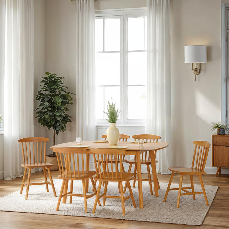 George Oliver Stanleytown EXTENDING DINING SET (X6 CHAIRS) | Wayfair.co.uk